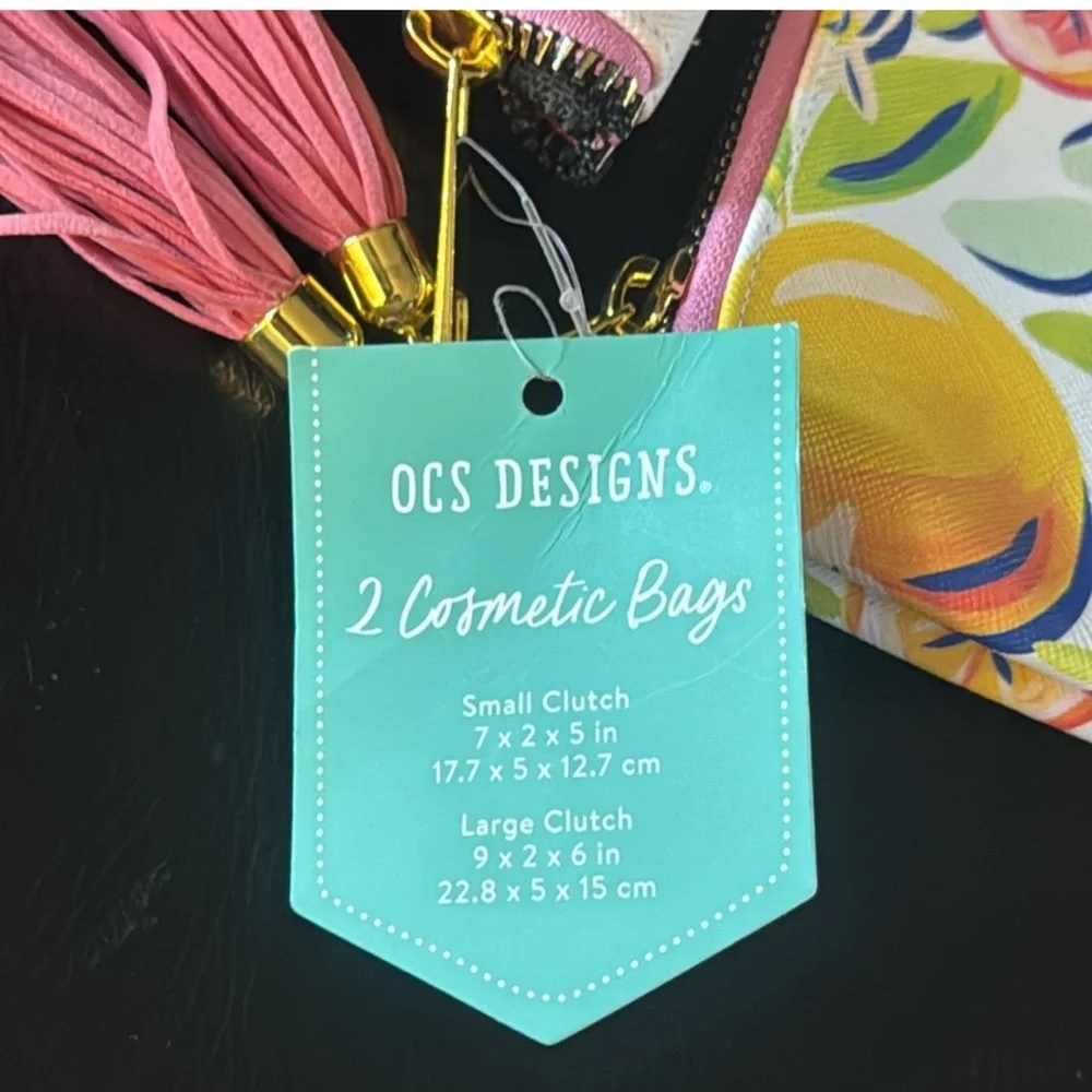 OSC Designs 2 cosmetic bags makeup toiletries travel sweet citrus Kristen Vogel